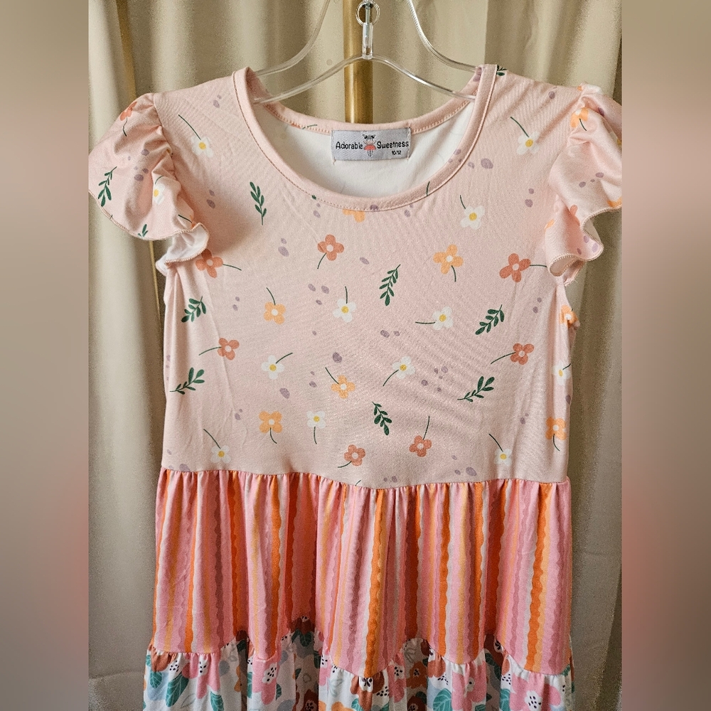 🌸 Adorable Sweetness Ava Retro Floral Check Tiered Dress 🌸 - Picture 4 of 5